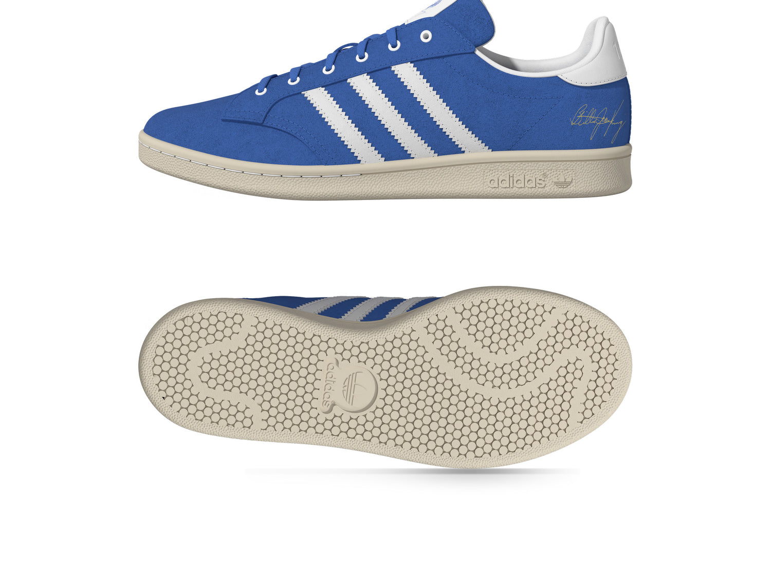 Women's Adidas Billie Jean King in Bright Royal / Chalk White - view 3