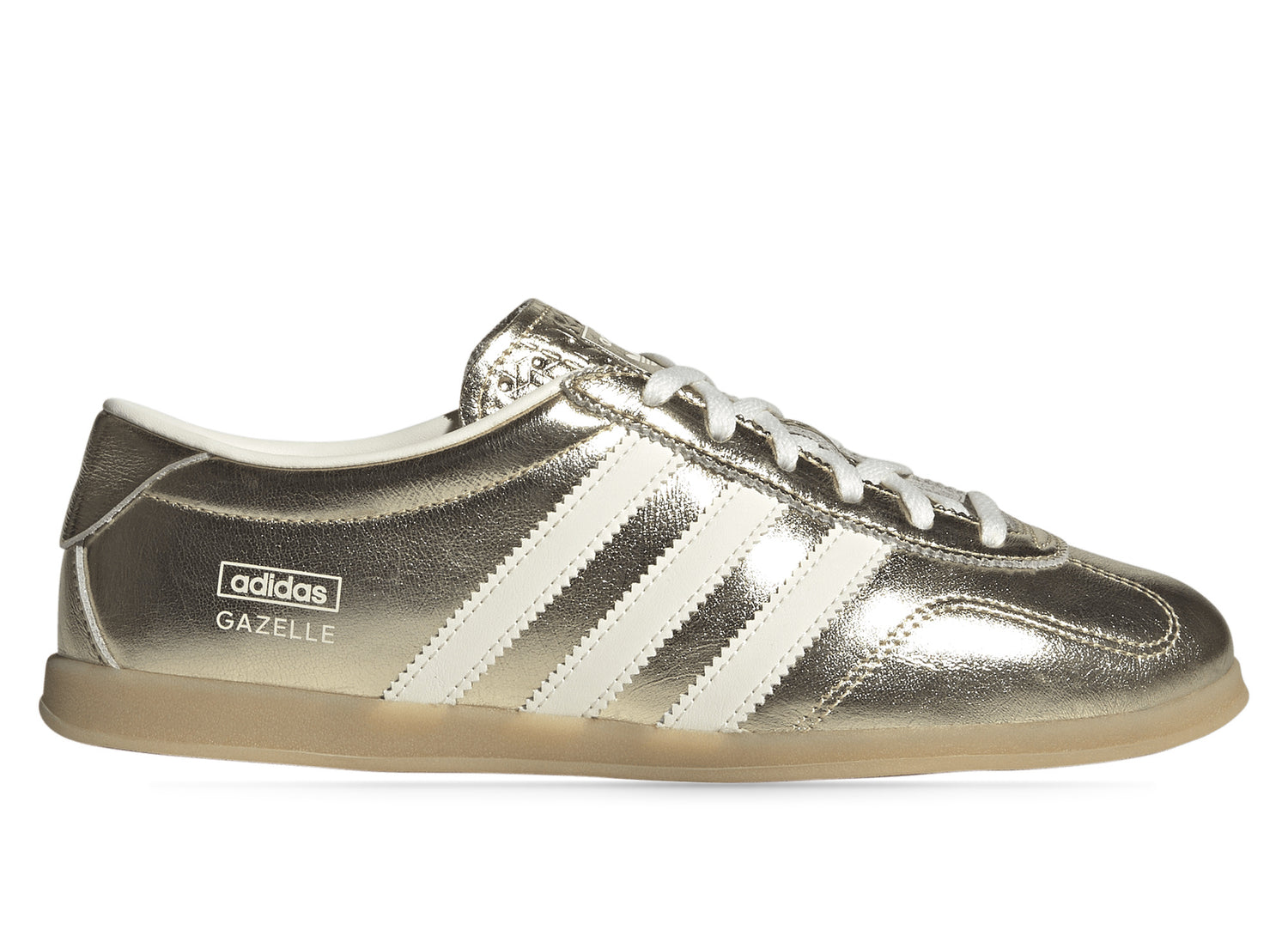 Women's Adidas Gazelle Lo Pro in Gold Metallic / Off White