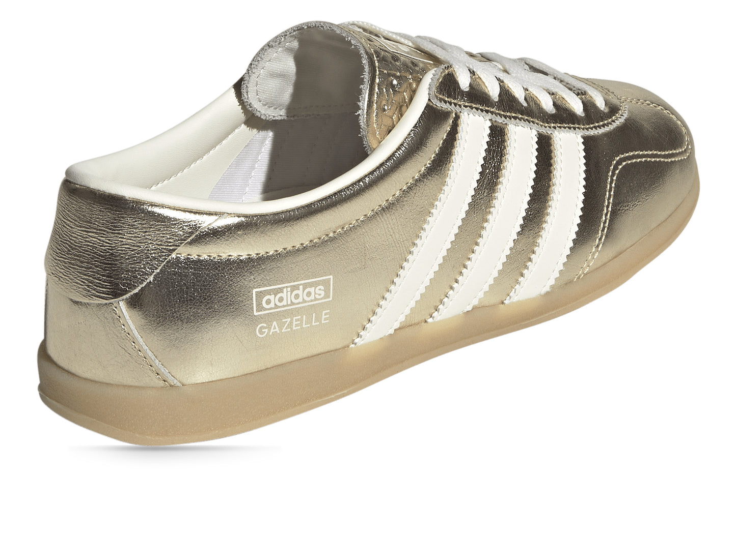 Women's Adidas Gazelle Lo Pro in Gold Metallic / Off White - view 4