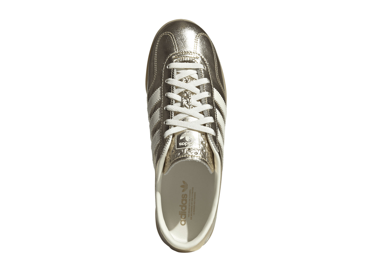 Women's Adidas Gazelle Lo Pro in Gold Metallic / Off White - view 5