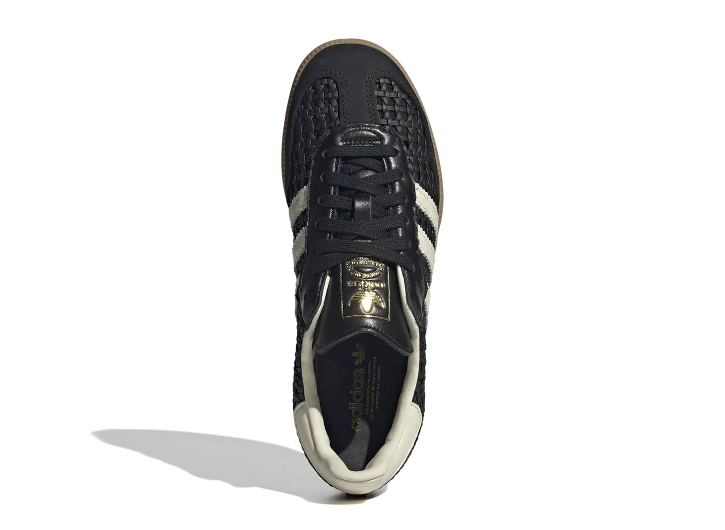 Women's Adidas Samba OG 'Basketweave' in Core Black / Cream White — view 4