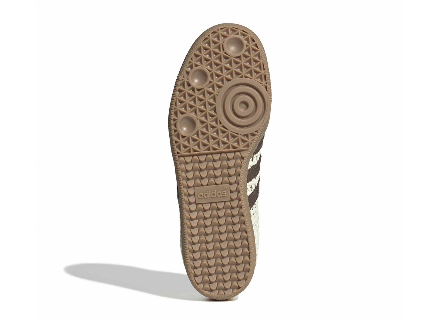 Women's Adidas Samba OG 'Basketweave' in Cream White / Earth Strata — view 5