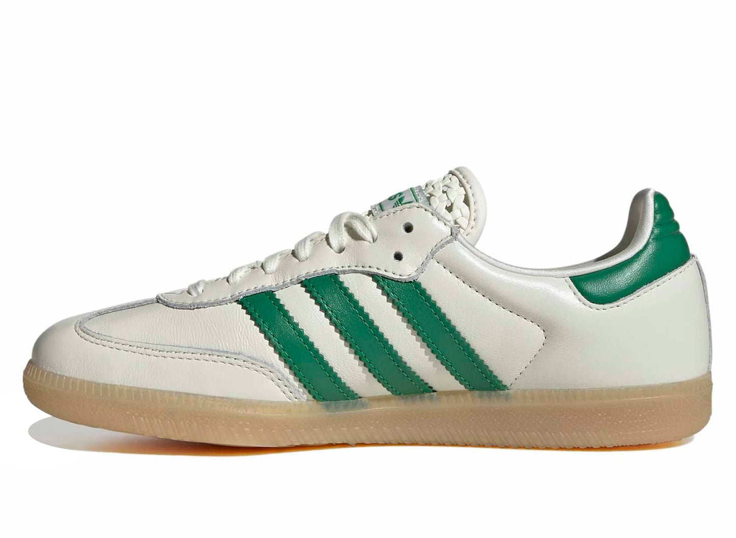 Women's Adidas Samba OG in Off White / Green — view 3