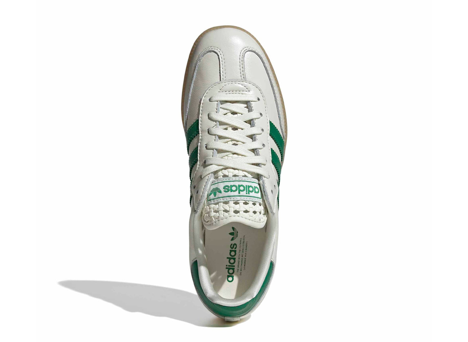Women's Adidas Samba OG in Off White / Green — view 4