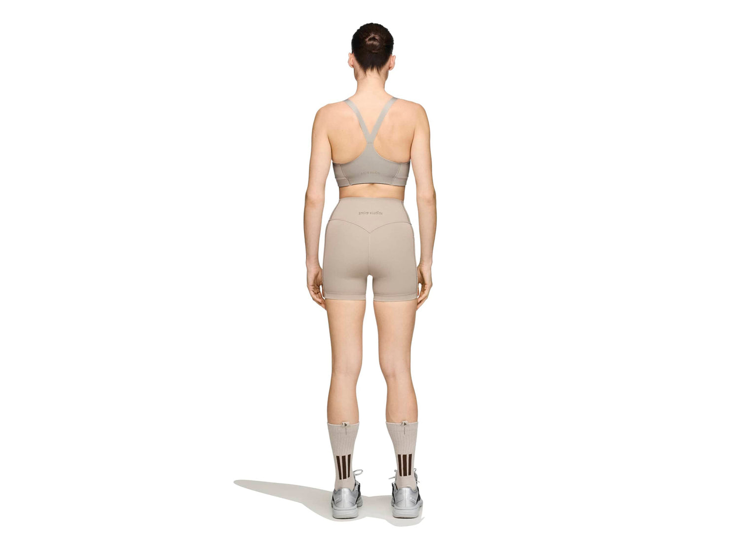Women's Adidas x Entire Studios OPT 4IN Shorts in Putty Beige — view 3