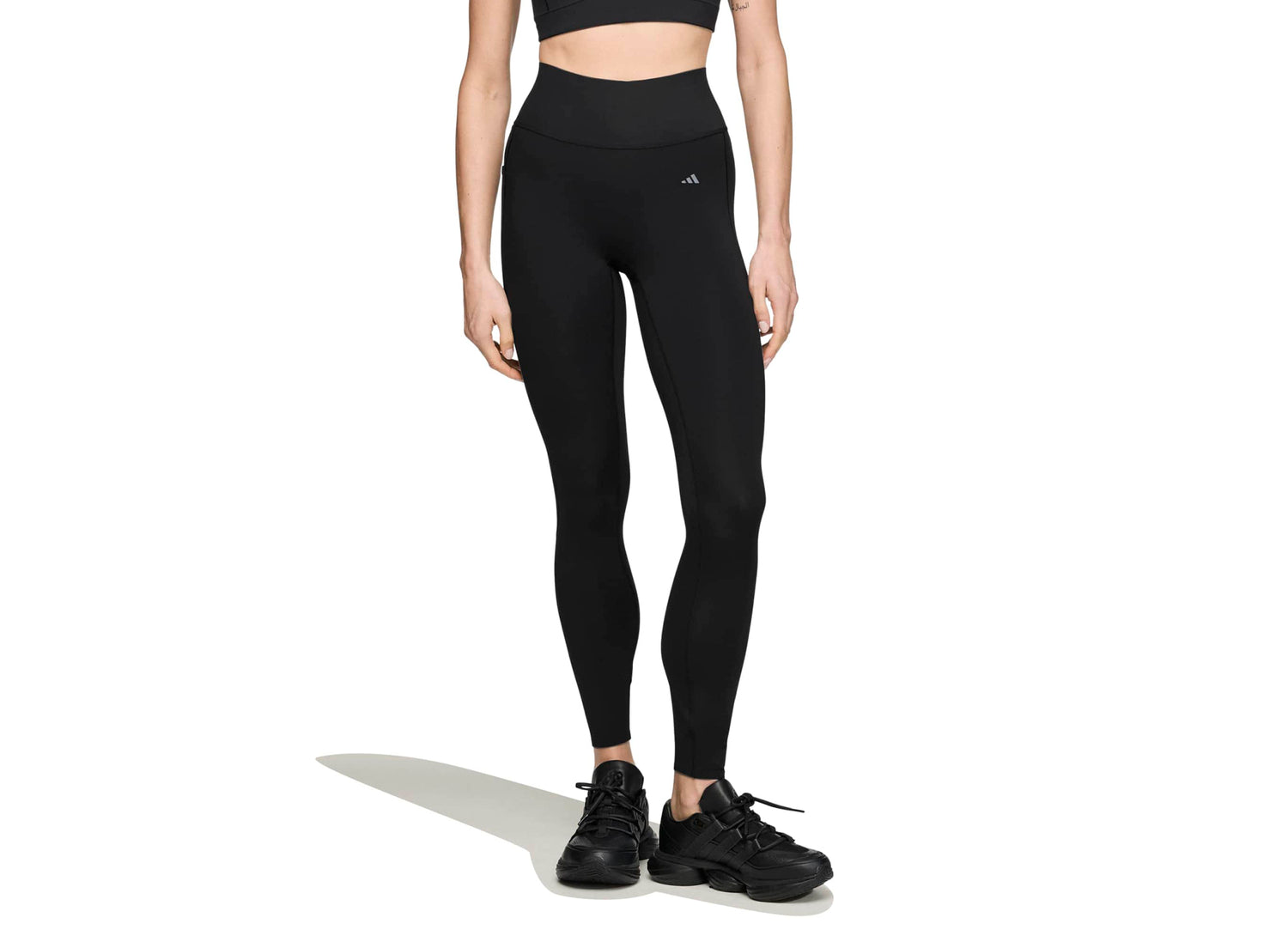 Women's Adidas x Entire Studios Optime Training 7/8 Leggings in Black — view 4