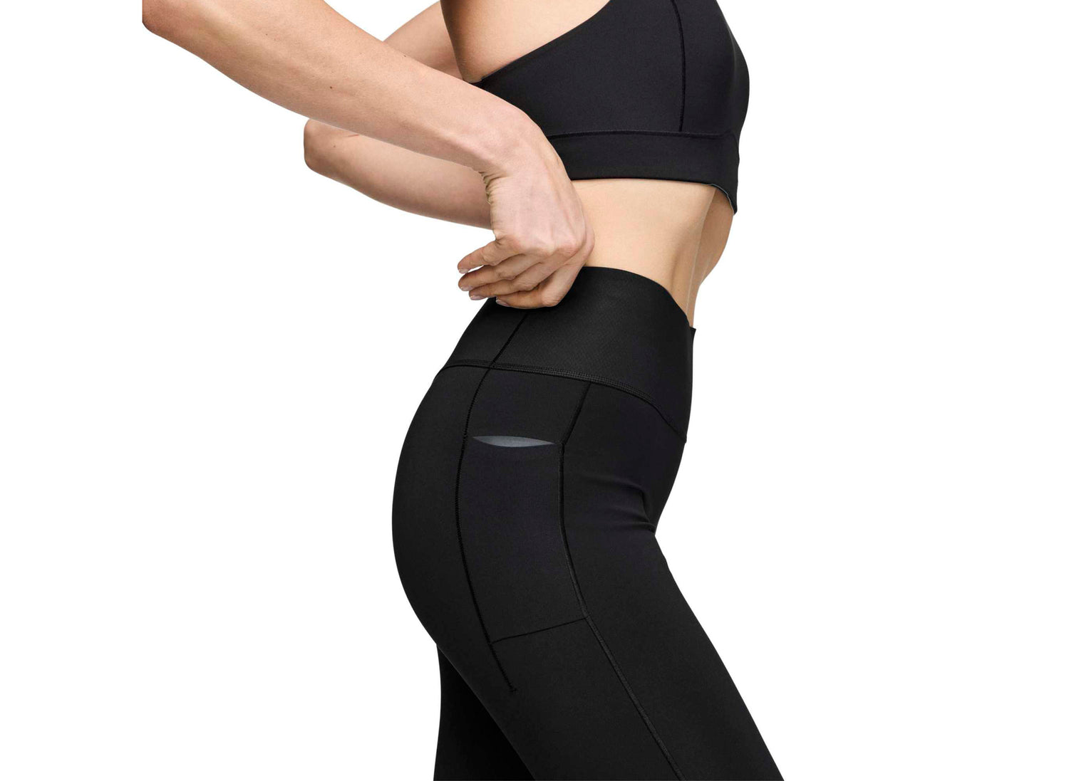 Women's Adidas x Entire Studios Optime Training 7/8 Leggings in Black — view 5
