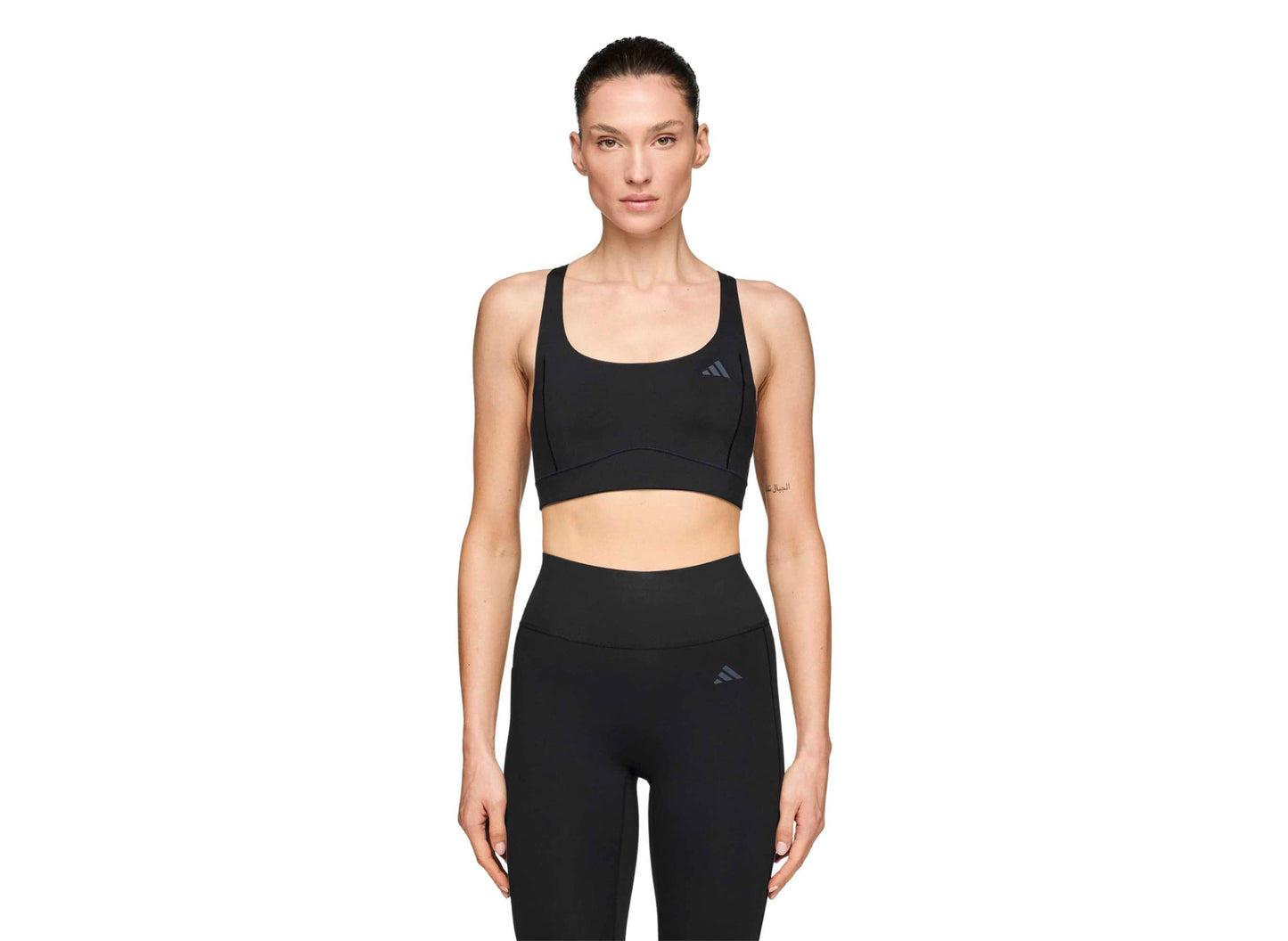 Women's Adidas x Entire Studios Optime Training Bra in Black — view 4