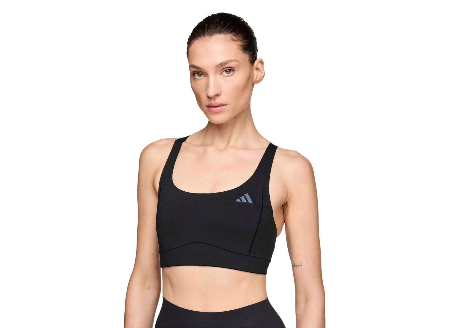 Women's Adidas x Entire Studios Optime Training Bra in Black — view 6