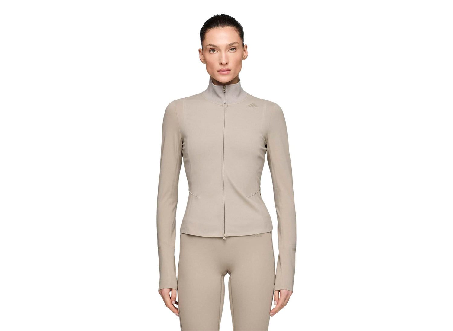 Women's Adidas x Entire Studios Training Jacket in Putty Beige — view 4