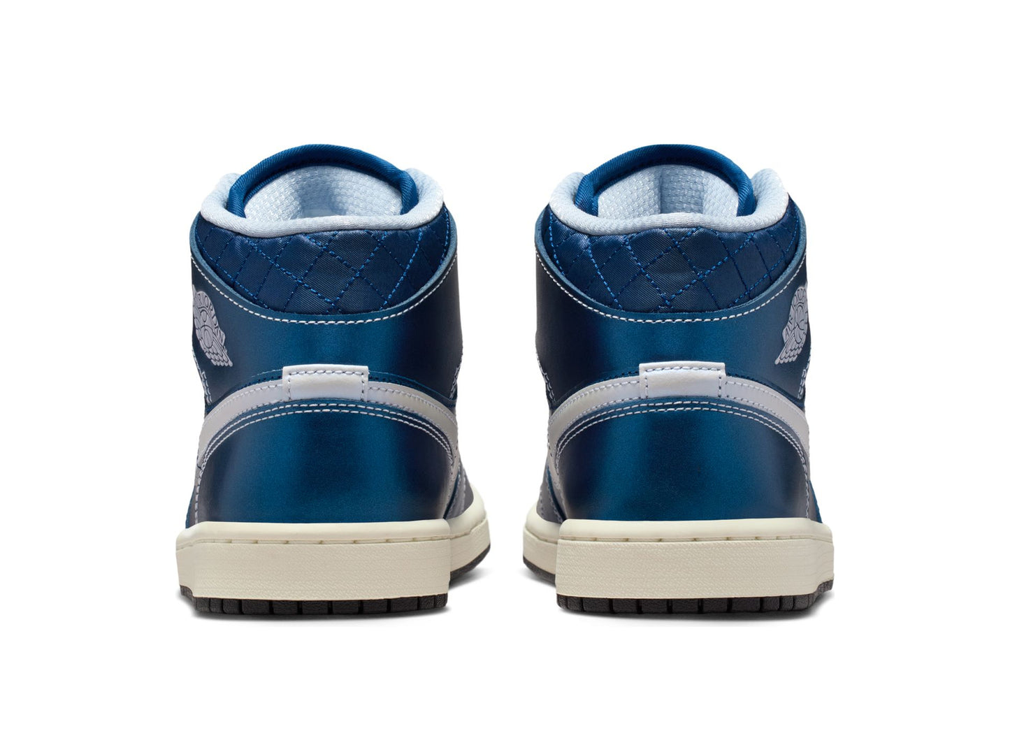 Women's Air Jordan 1 Mid SE in Metallic Blue Quilted - view 2