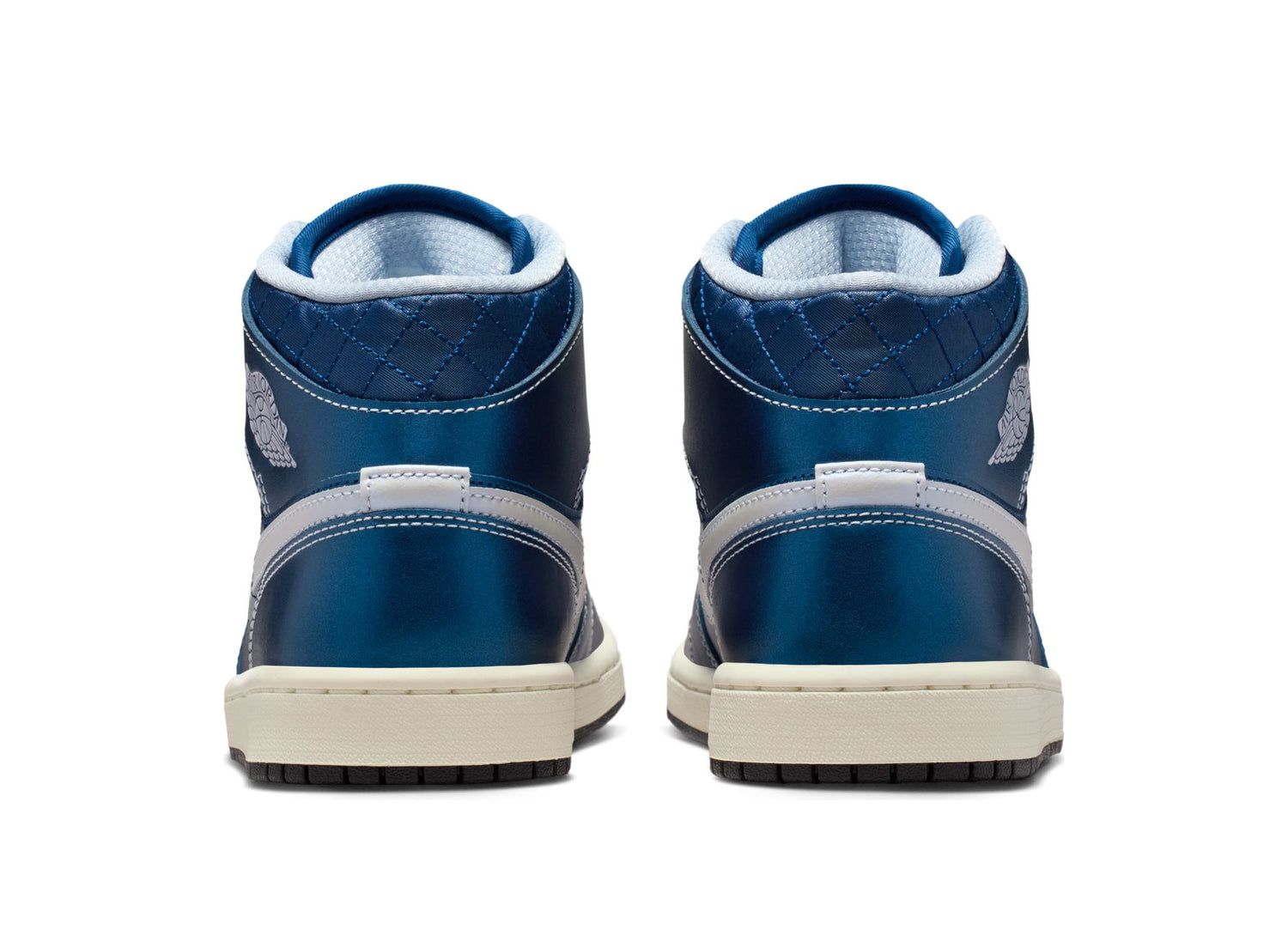 Women's Air Jordan 1 Mid SE in Metallic Blue Quilted - view 2