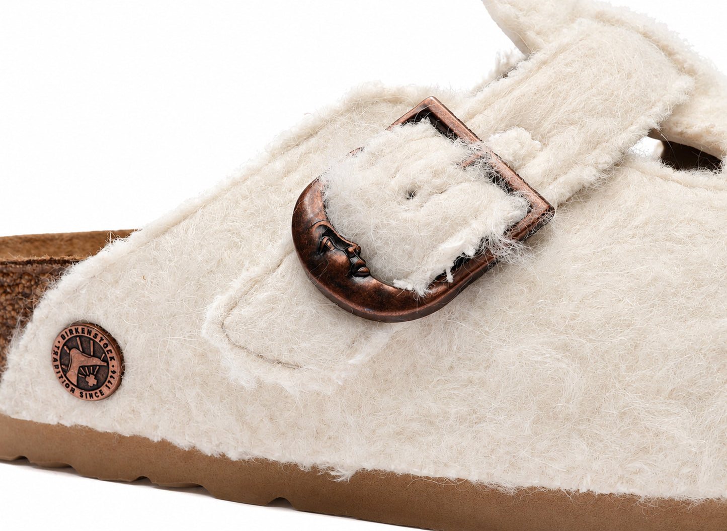 Women's Birkenstock x Cole Bennett Boston Woolly Moon in Off-White