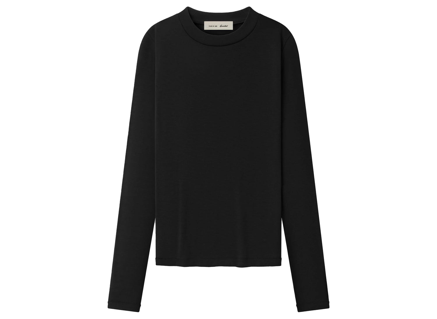 Women's Fear of God Essentials Fitted Longsleeve Tee 'Vintage Black'