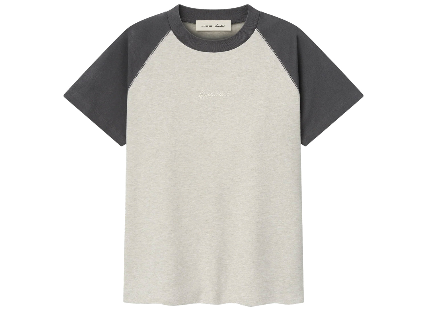 Women's Fear of God Essentials Signature Classic Baseball Tee 'Heather Stone / Dune'