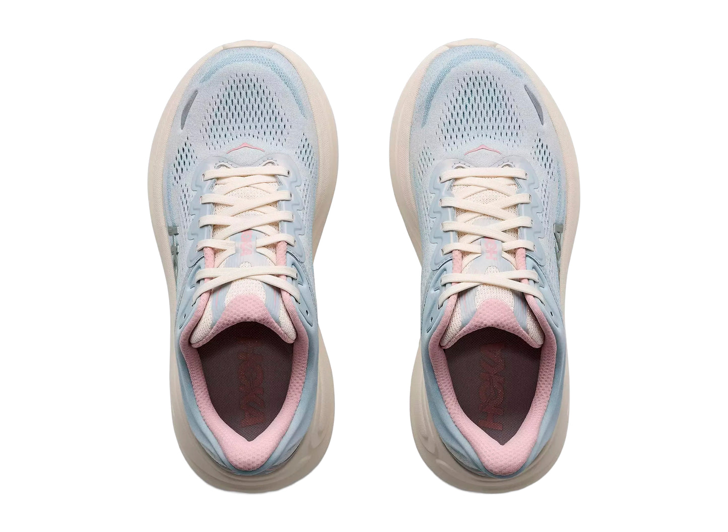 Women's Hoka Bondi 9 in Alabaster / Mineral Blue - view 4