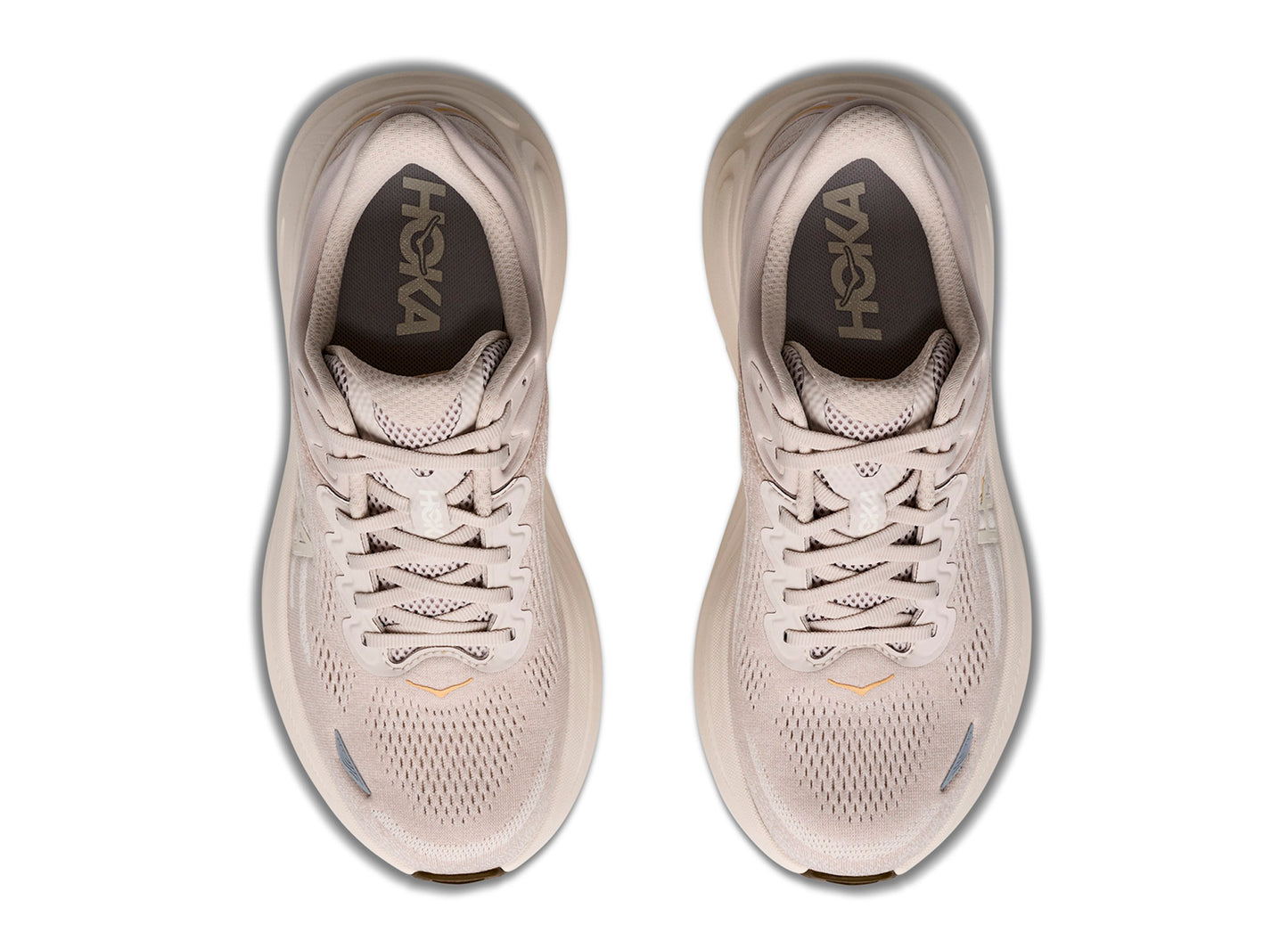 Women's Hoka Bondi 9 'River Rock Grey / Alabaster' — view 4