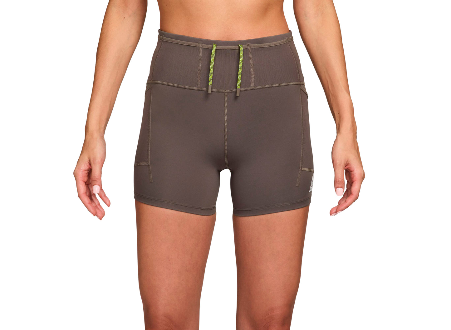 Women's Nike ACG Dri-FIT High Waisted 4" Trail Running Shorts in Ironstone — view 4
