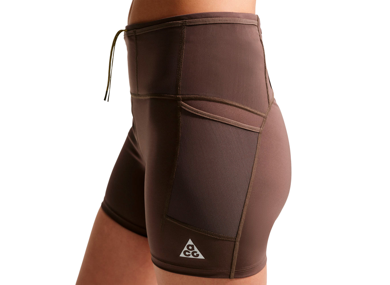 Women's Nike ACG Dri-FIT High Waisted 4" Trail Running Shorts in Ironstone — view 9