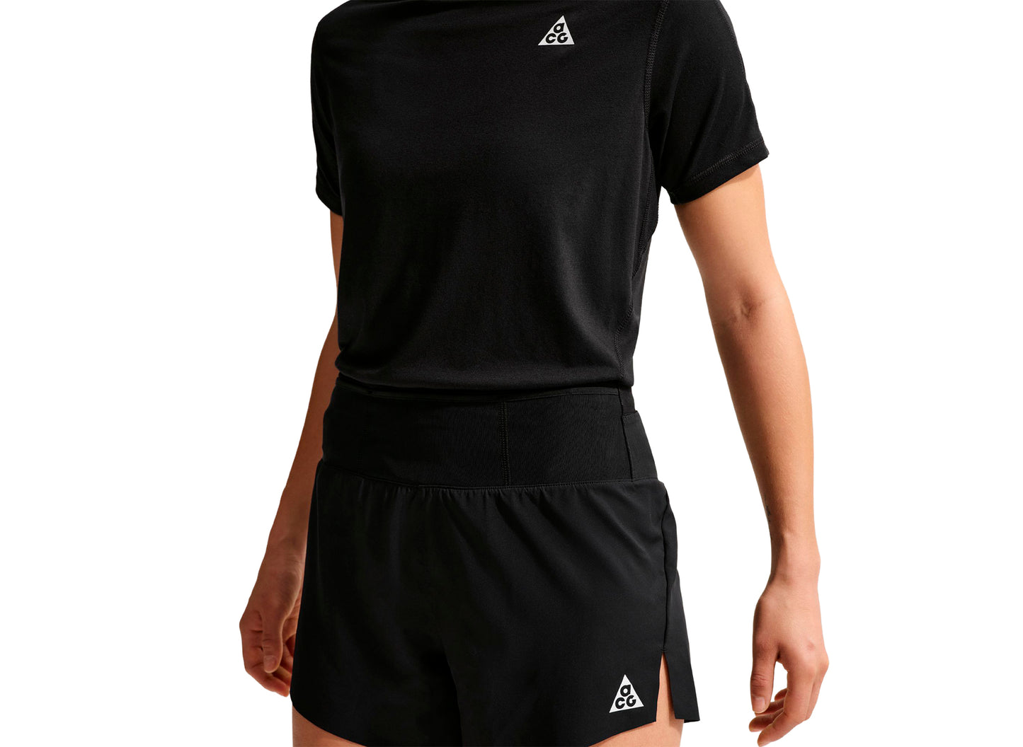 Women's Nike ACG Dri-FIT Mid-Rise Trail Running Shorts in Black — view 3