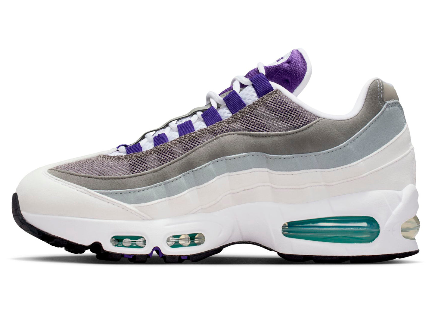 Women's Nike Air Max 95 Big Bubble in White / Court Purple — view 3