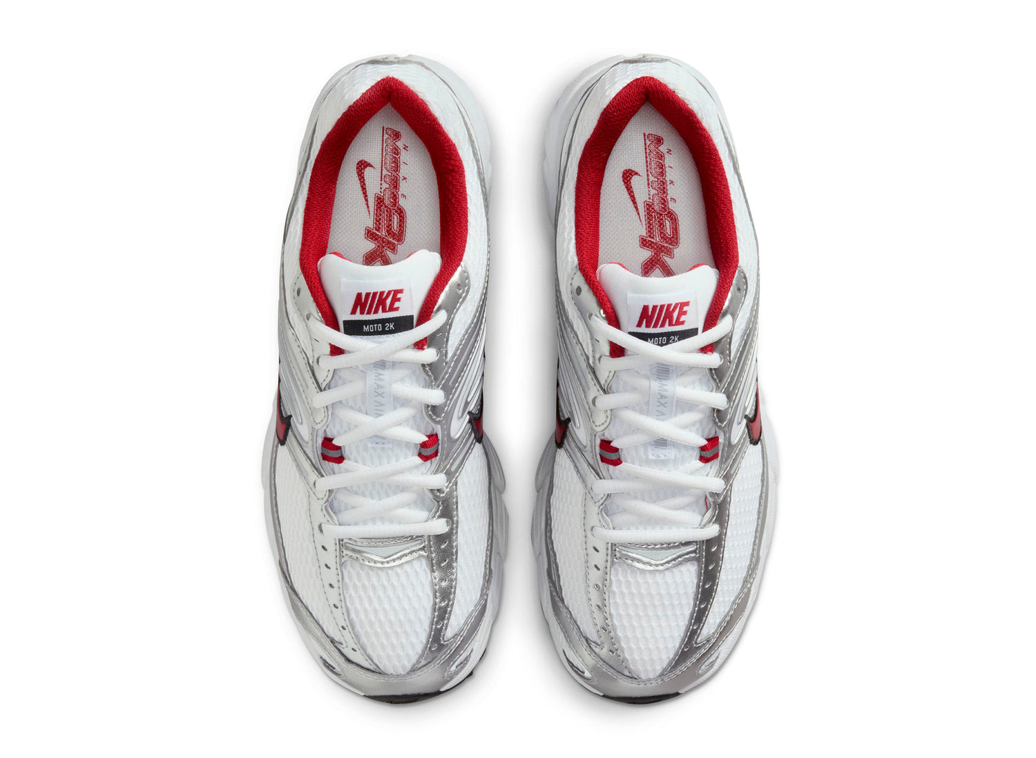 Women's Nike Air Max Moto 2K in White / Team Crimson — view 4