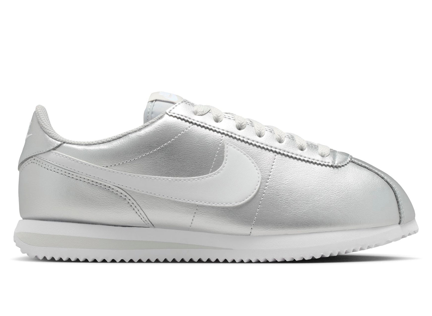 Women's Nike Cortez in Metallic Silver