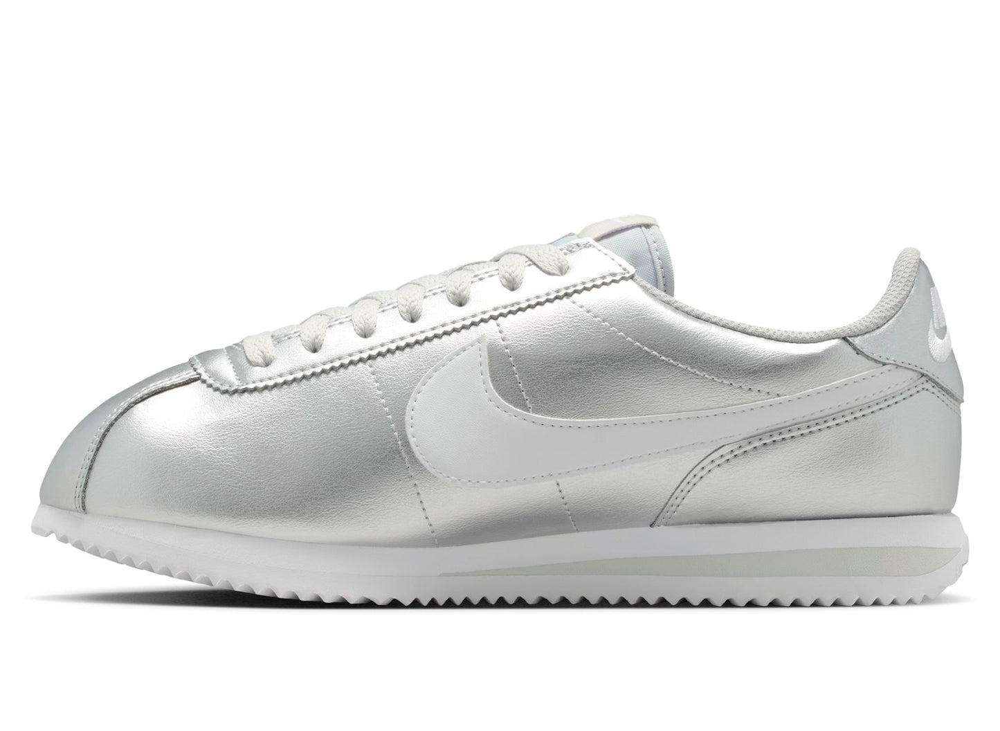 Women's Nike Cortez in Metallic Silver — view 3