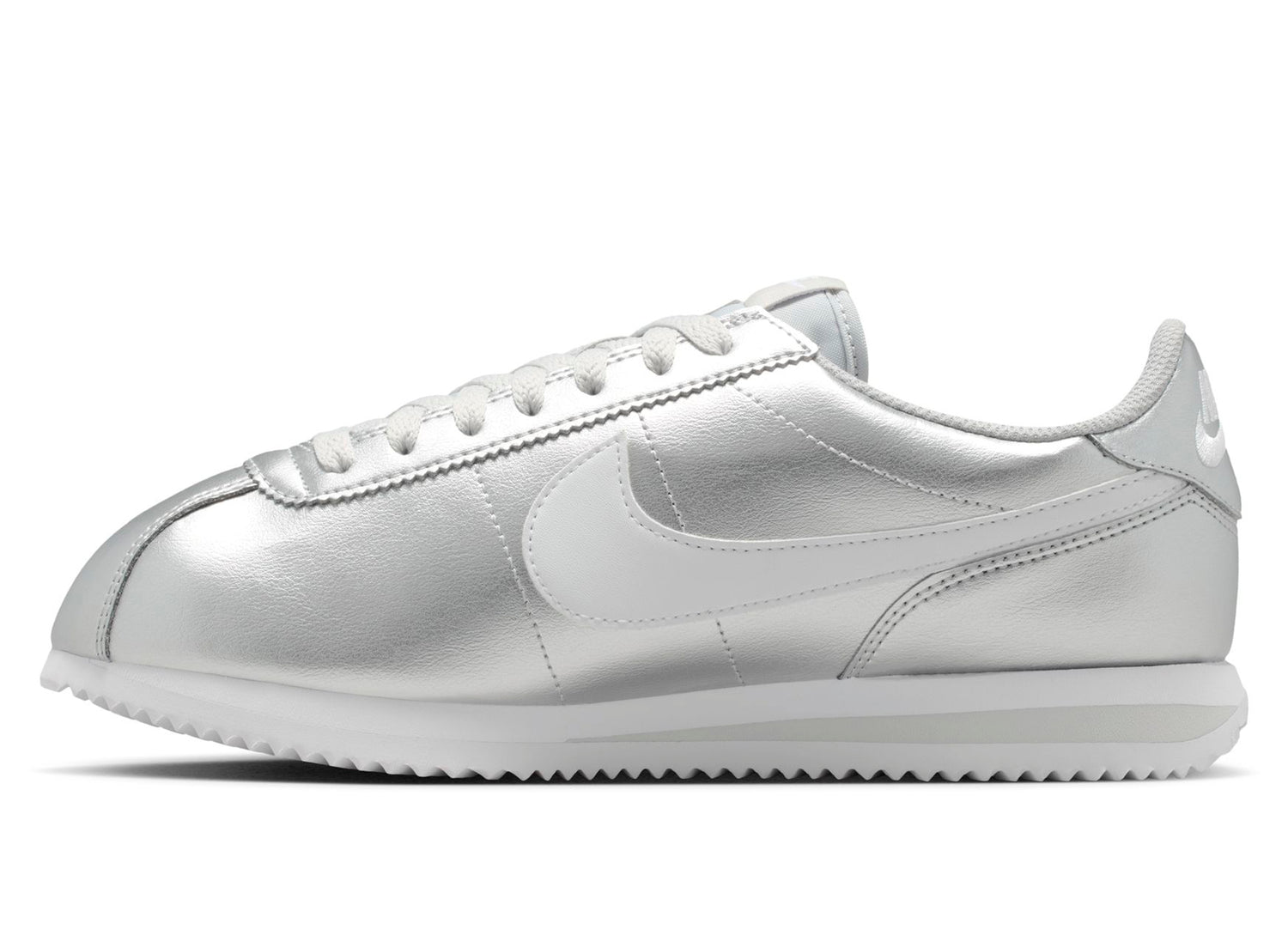 Women's Nike Cortez in Metallic Silver — view 3
