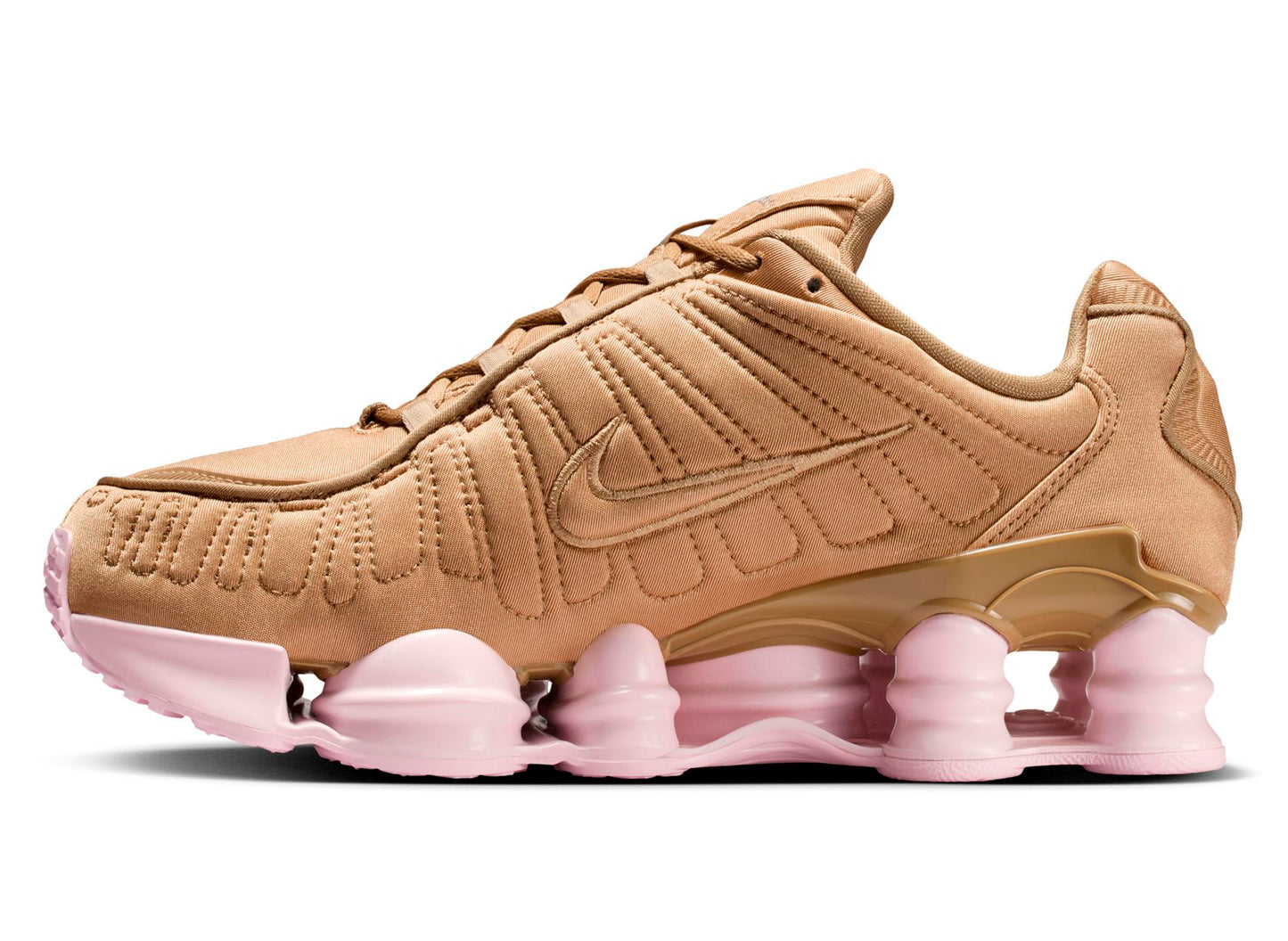 Women's Nike Shox TL in Filbert / Pink Foam — view 3