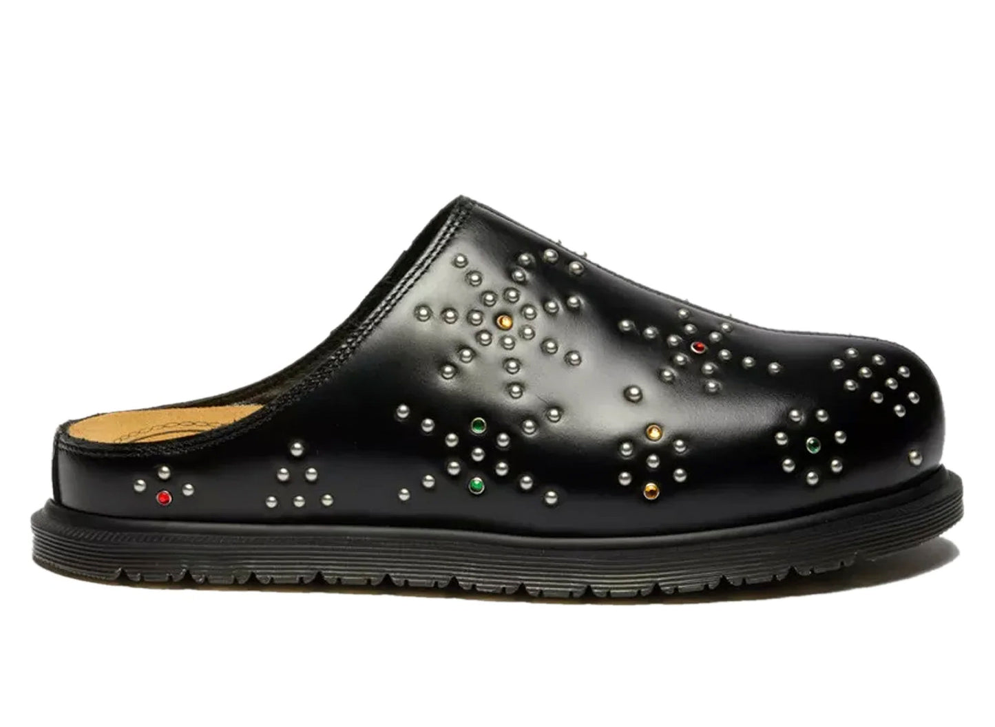 Dr. Martens San Mule Stud in Black Analine
