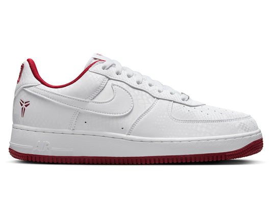 Nike Kobe Air Force 1 Low in White / Team Red