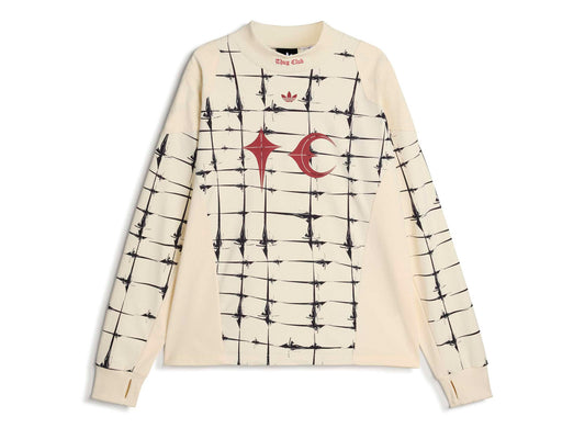 Adidas x Thug Club Goalie Long Sleeve T-Shirt in Cream White