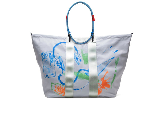 Pleasures x Topologie Summit Reversible Tote in Black / Gray