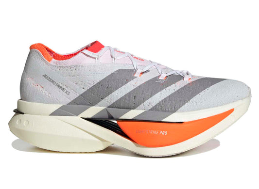 Adidas Adizero Prime X3 Strung in Footwear White / Lucid Red