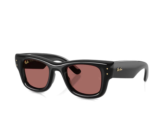 Ray Ban Wayfarer Puffer Black with Dark Violet