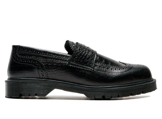 Dr. Martens Penton Brogue Emboss Leather Loafers in Black