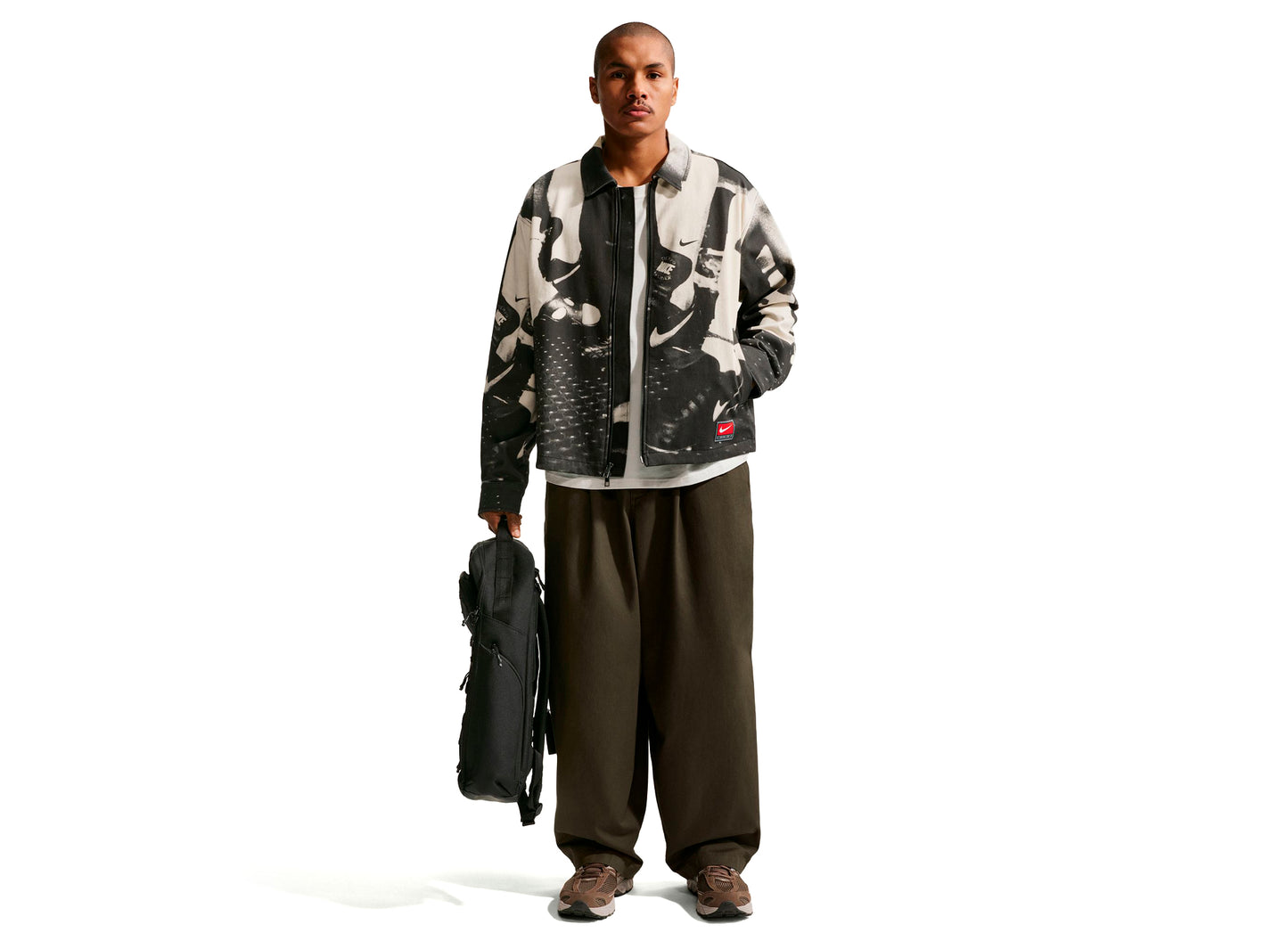 Nike Life Field Sport Jacket in Black / White – Oneness Boutique