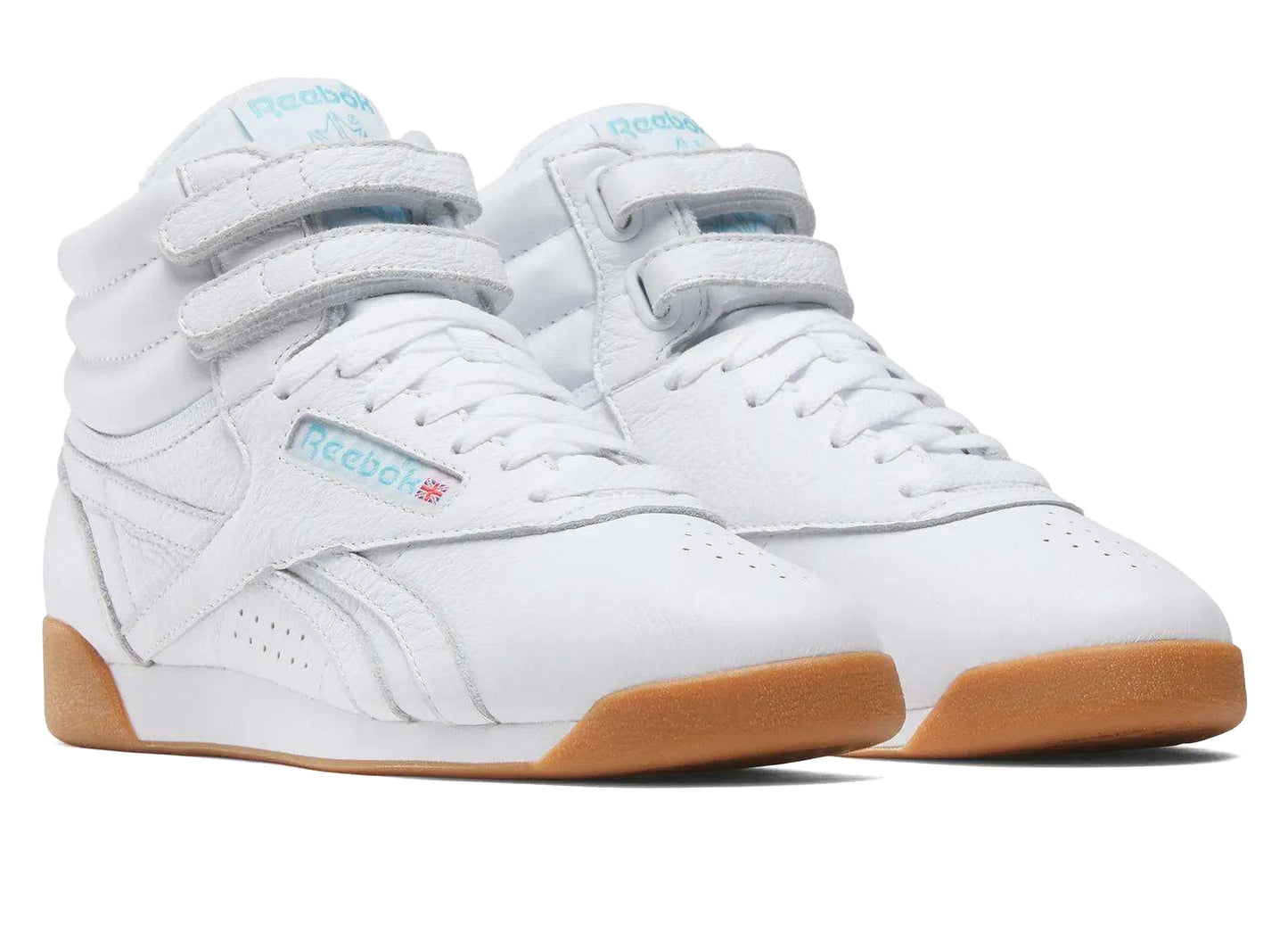 Women's Reebok Freestyle Hi in White / Blue