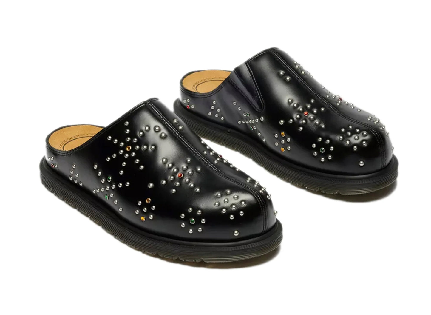 Dr. Martens San Mule Stud in Black Analine