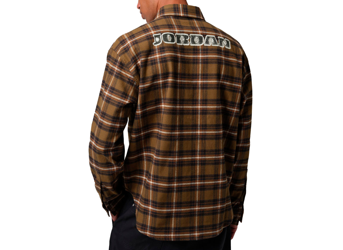 Jordan Brooklyn Graphic Flannel in Yukon Brown / Sail