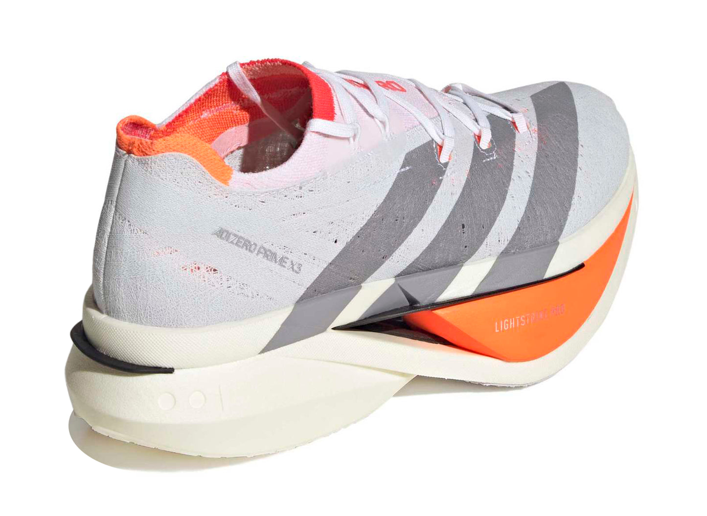 Adidas Adizero Prime X3 Strung in Footwear White / Lucid Red