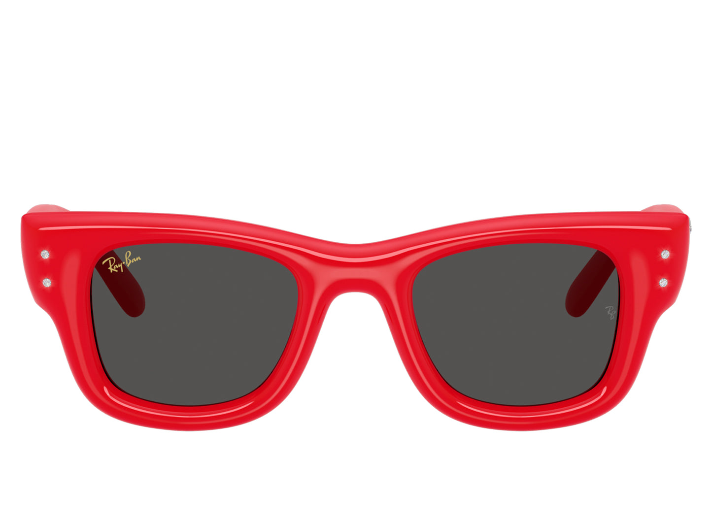Ray Ban Wayfarer Puffer Red with Strass W/ Dark Grey Lenses