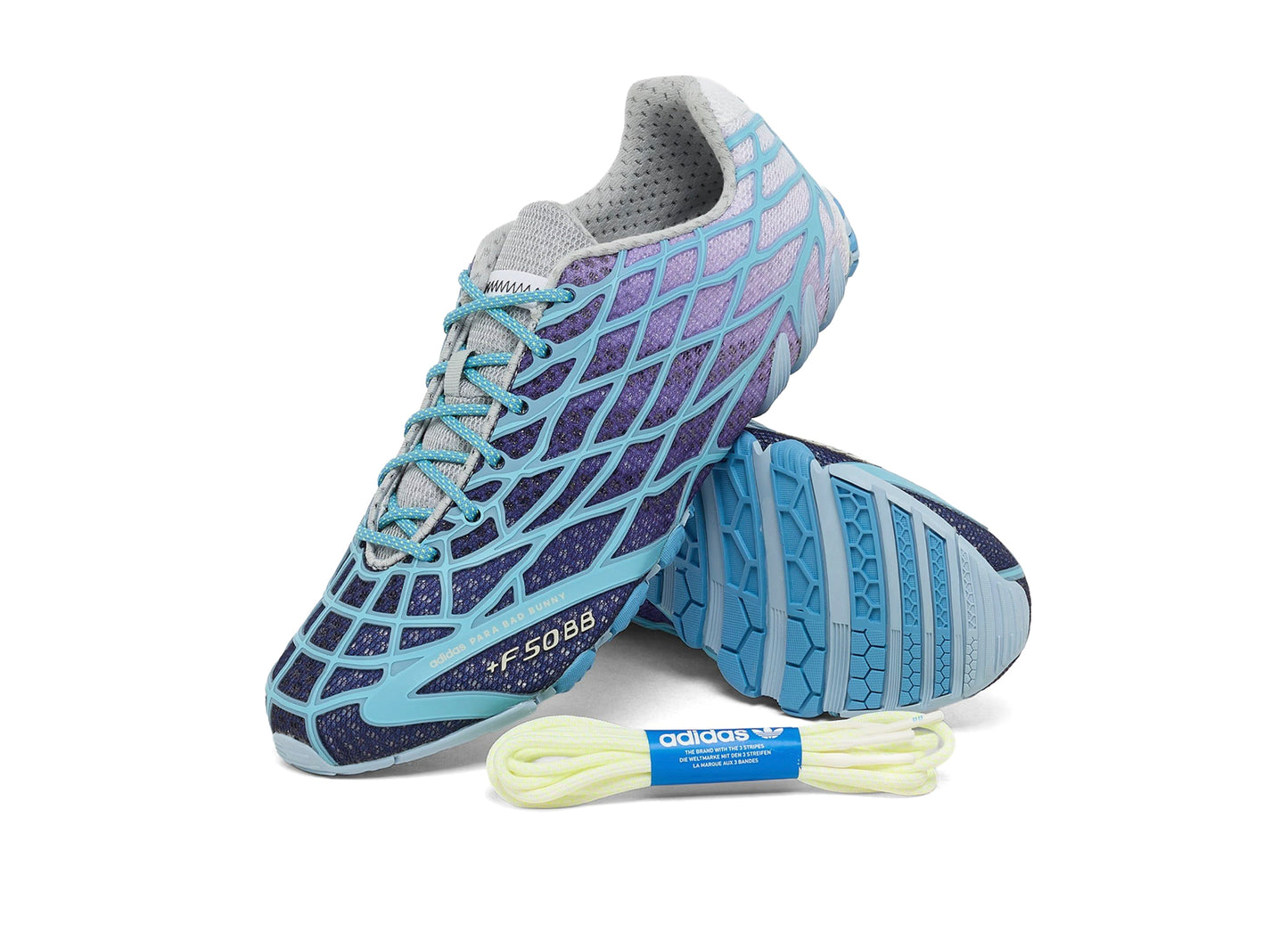 Adidas Bad Bunny F50 Ghost Sprint in Dark Marine / Light Blue — view 3