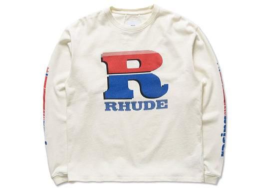Rhude Split Petrol Logo LS Tee