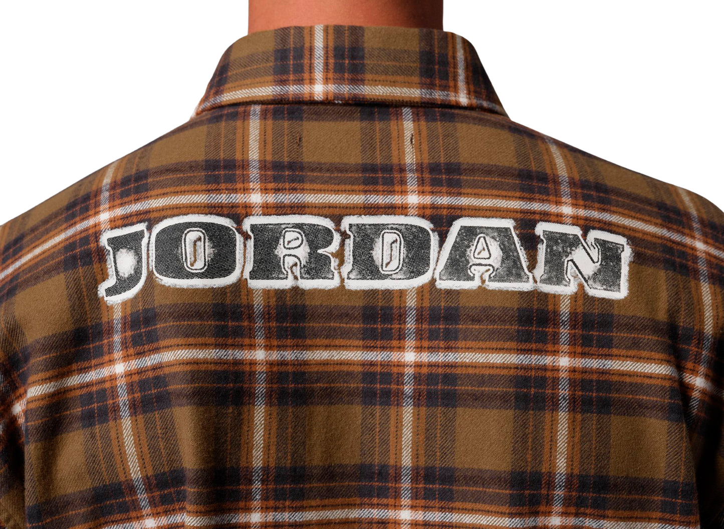 Jordan Brooklyn Graphic Flannel in Yukon Brown / Sail