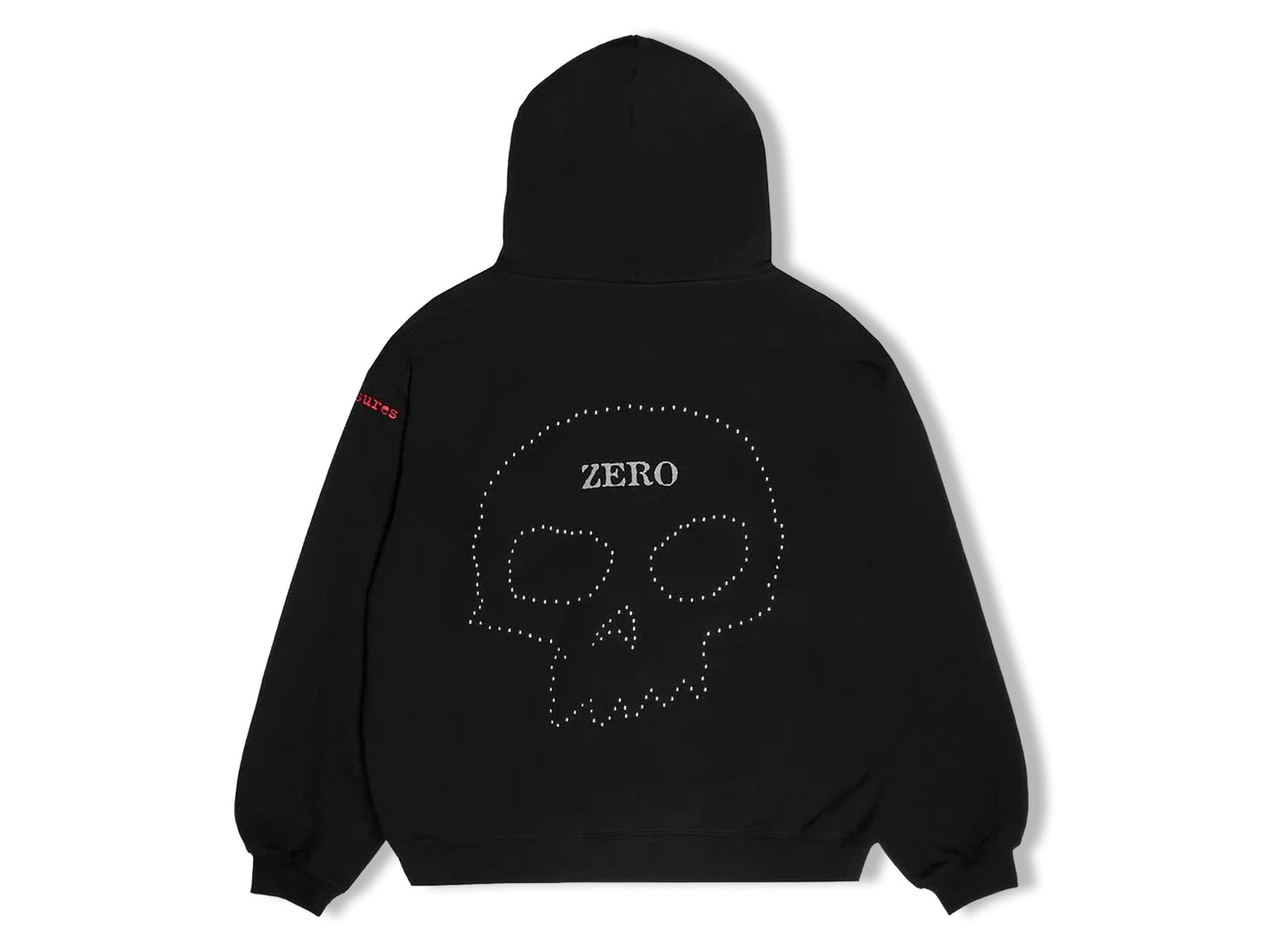 Pleasures x Zero Dane Studded Hoodie in Black