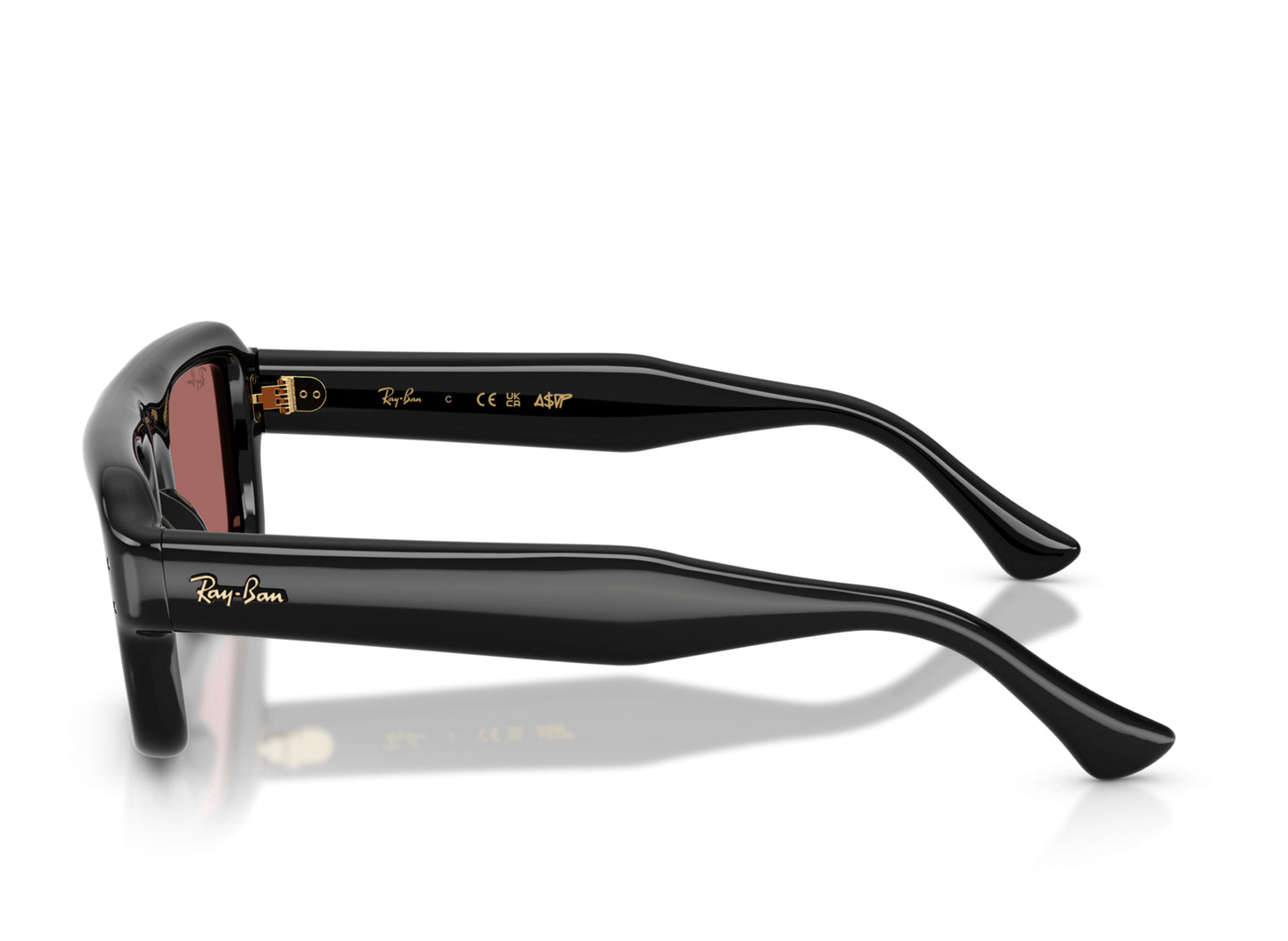 Ray Ban A$AP Rocky Flacko Puffer Sunglasses in Black w/ Dark Violet