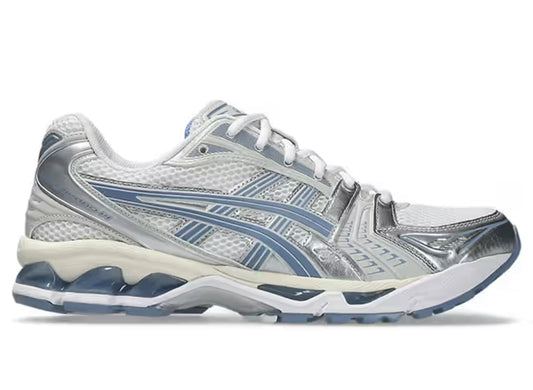 Asics Gel-Kayano 14 in White / Light Navy