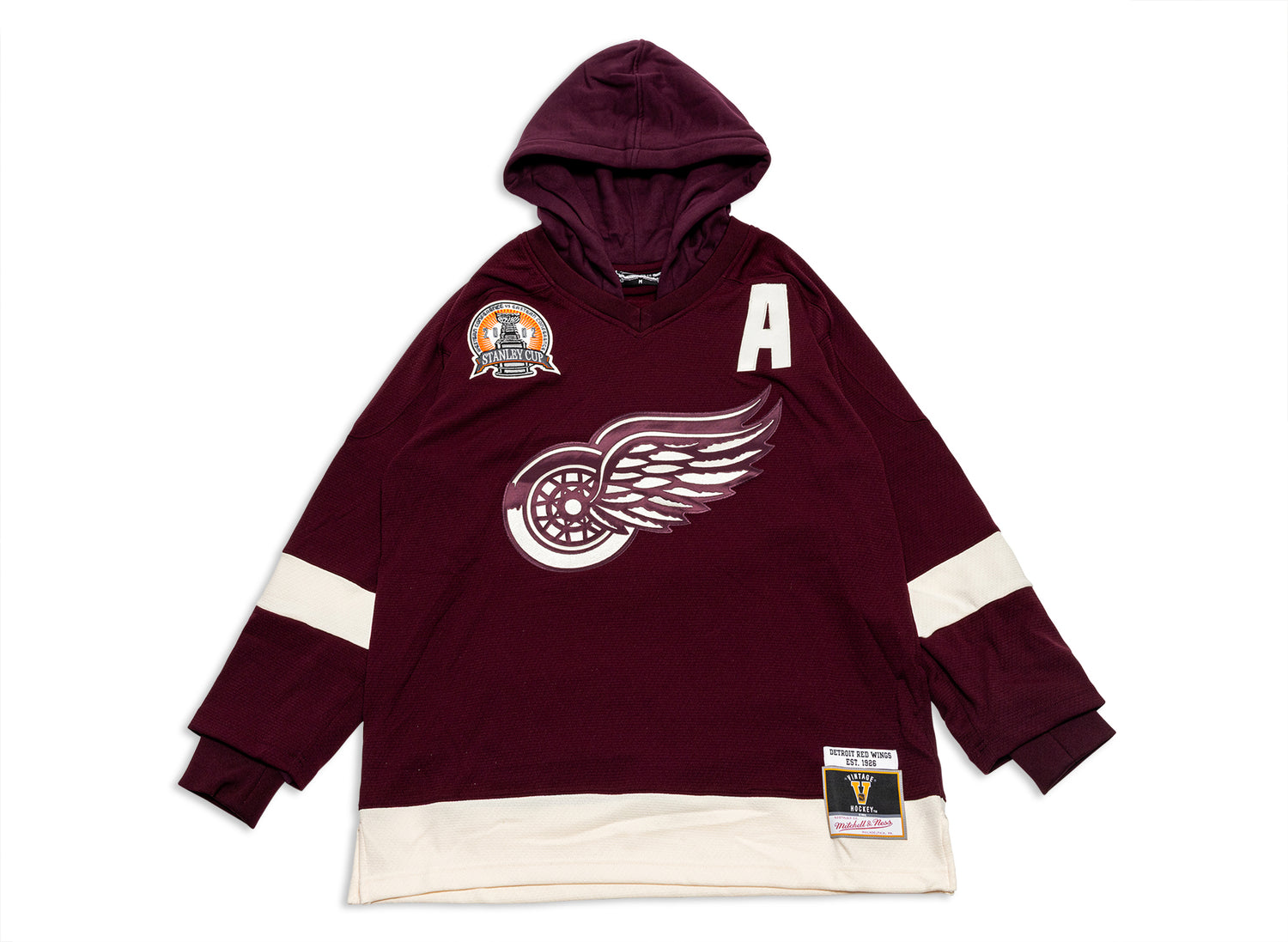 detroit red wings gear Mitchell & Ness NHL Just Don Jersey Hoodie Detroit Red Wings XL